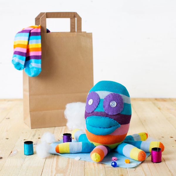 Socktopus Craft Kit - Complete Craft Kit to Create Your Own Octopus