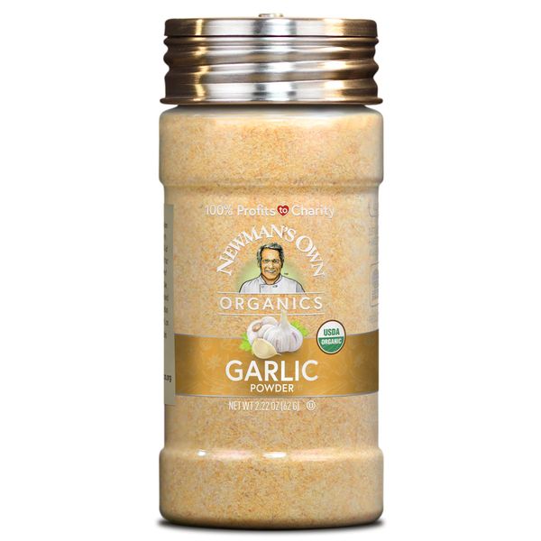 Newman's Own Organic Garlic Powder; USDA Certified Organic; Non-GMO; Kosher; 2.22 Oz Bottle