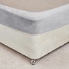 Mitre Essentials Divan Bed Base Wrap in Grey - Faux Suede Finish with Elasticated Edges - Polyester - Double