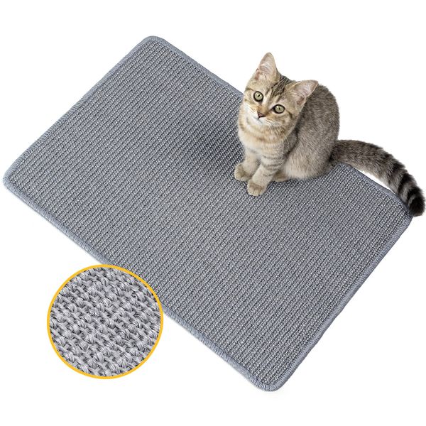 Conlun Cat Scratcher Mat,Natural Sisal Cat Scratch Pad,Horizontal Floor Cat Scratching Pads Rug for Indoor Cats Grinding Claws Nails,Cat Furniture Protector for Couch & Carpets & Sofas