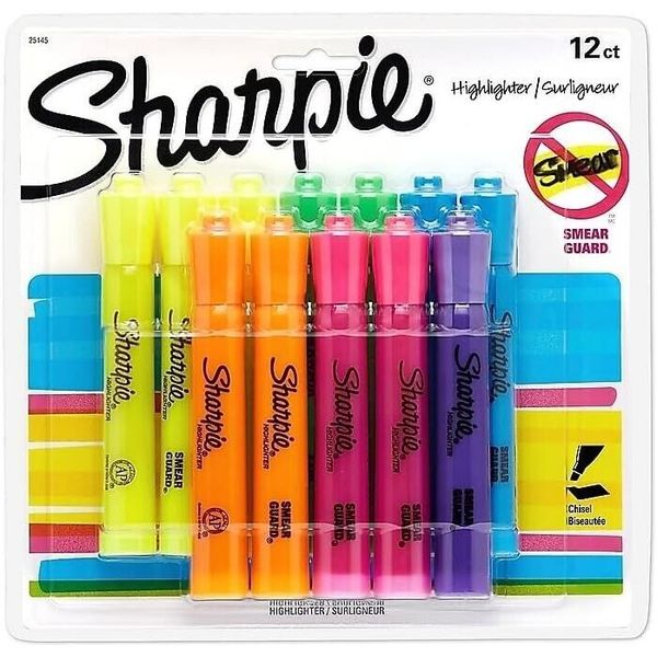 Tank Style Highlighters Chisel Tip Fluorescent Highlighter Marker Set Office