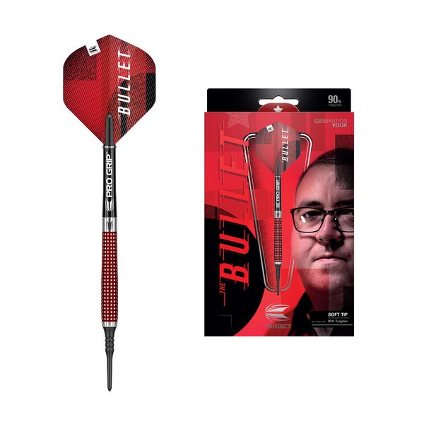 Target Darts Stephen Bunting G4 90% Tungsten Darts, 18G Soft Tip Dart Set, Professional Dart Sets, Pixel Tip, Electronic Soft Tip Darts Set