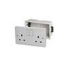 Double Wall Switch Socket and Dry Lining Back Box 35MM Pattress Set-Twin 2 Gang Switched Plug Electrical