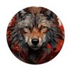 Wolf Revolutionary Art Style Phone-Gripper PopSockets Swappable PopGrip