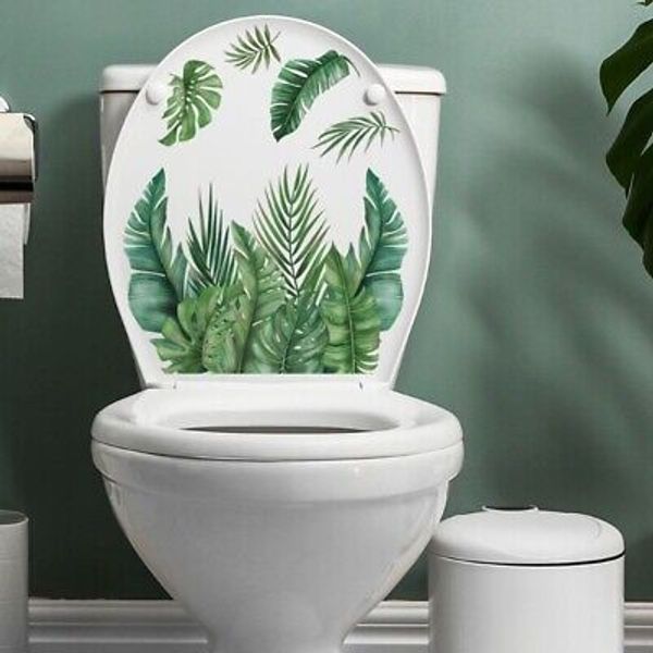 Wall Sticker Leaves Plants Decal Vinyl Mural Arts Toilet Seat Kitchen Home Decor