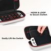 Younik Carrying Storage Case for NS Switch / Switch OLED, Large Storage Case for Switch Console & Accessories(Red and White )