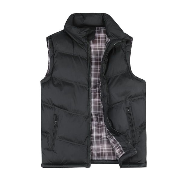 YOUTHUP Men’s Quilted Body Warmer Winter Gilet Outdoor Jacket with Stand-Up Collar - Quilted l