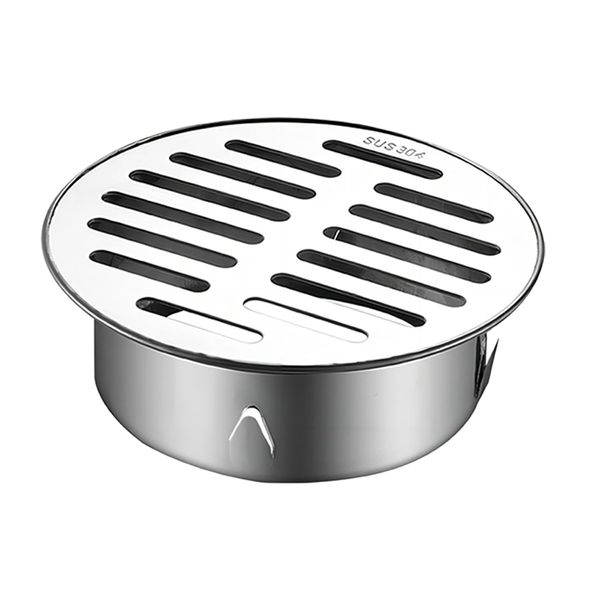 Qrity Removable Floor Drain Cover, 304 Stainless Steel Drain Covers Filter, Round Grate Cover, Suitable for Sinks Balcony Patio, 150mm Flat Mouth