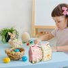 12pcs Easter Boxes Empty, Easter Cupcake Boxes, Easter Sweet Boxes Small Paper Boxes Easter Treats Boxes Gift Boxes Easter Egg Boxes Easter Party Favor Boxes Goodies Candy Boxes (Ribbon Included)
