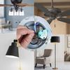 Ceiling Fan Switch Zing Ear ZE-268S6 Pull Chain Switch 3 Speed 4 Wire Pull Chain Switch Control Ceiling Fan Replacement Speed Control Switch, Gold 1PCS