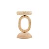 Mud Pie Rattan Wrapped Candlestick, Medium