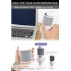 SPEATLE Mic Pop Filter White Microphone Windscreen Compatible with HyperX QuadCast S White