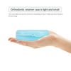 Dental Mouthguard Container Orthodontic Retainer Case with Vent Holes, Denture Holder Box Clear Aligner Case Slim for Household|Travel|Office - Bluish - Light & Easy to Carry