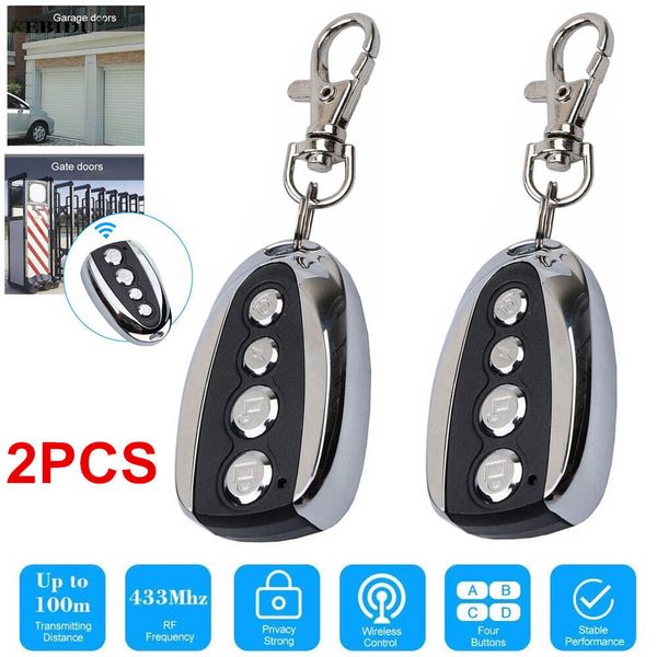 2 Remote Control Backup Key Sliding Gate Opener Automatic Operator 433.92MHz US