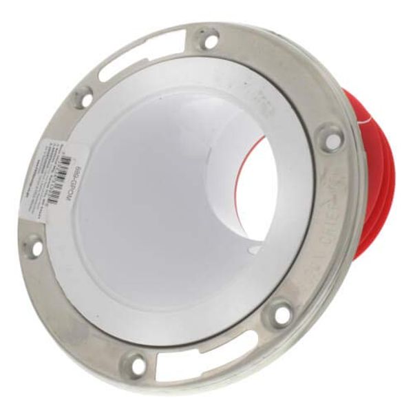 4" Inside Push Tite Offset Closet Flange w/Stainless Steel Ring, Full Flush 1-1/2" Offset