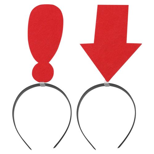 Beaupretty 2pcs Arrow Boppers Arrowhead Elastic Hairbands Novelty Hair Hoops Funny Headband for Holiday Carnival Masquerade, Red