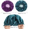 2 Pack Satin Bonnet Silk Bonnet for Sleeping, Adjustable Double Layer Satin Bonnet for Natural and Curly Hair Silk Cap Hair Bonnet for Sleeping