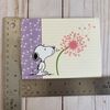 Snoopy Note Card Blowing Dandelion Make A Wish Peanuts Keep In Touch Blank New