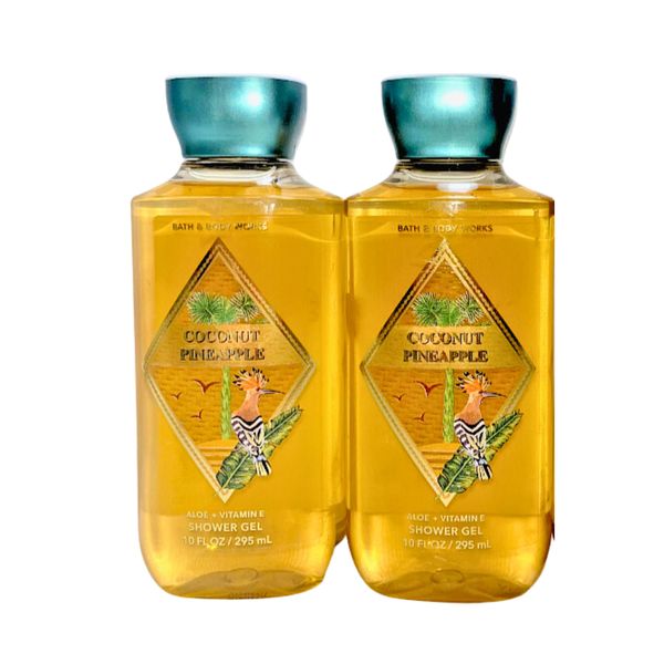 Bath & Body Works Shower Gel, Gift Set of 2, 10oz Each (Coconut Pineapple)