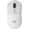 WizarD MK23C4 Wireless Gaming Mouse, Lightweight Design, Low Latency, 2.4G/Bluetooth/Wired Type-C FPS, White