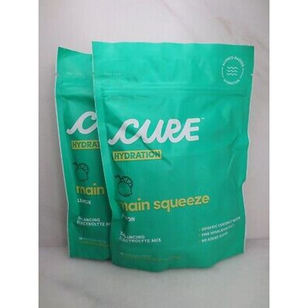 CURE MAIN SQUEEZE LEMON BALANCING ELECTROLYTE MIX 14 PACKS EXP: 2026 2PCS