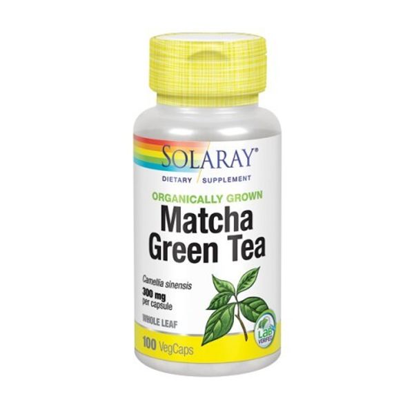 Matcha Green Tea Leaf 300 mg 100 Veg Caps By Solaray