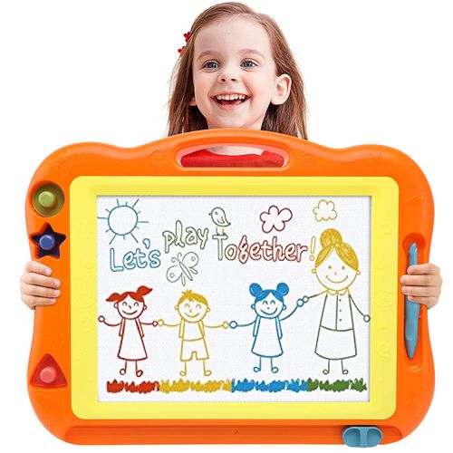 BABLOCVID Magnetic Drawing Board Toddler Toys for Boys Girls, 17 Inch Magna Erasable Doodle Board for Kids Colorful Etch Education Sketch Doodle Pad Toddler Toys for Age 3 4 5 6 7 Year Old boy Girl