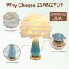 ZYLEIESENBAO Feather Table Lamp Creative White Feather Girl Lamp Bedside Prin...