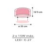Dalber Children's Ceiling Light with Clouds Cloud Pink