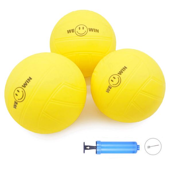 Aolowewin Spike Sports Game Replacement Balls (3 Pack with Pump), Outdoor Volleyballs, Pool Lawn Beach Balls