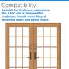 Replacement Andersen Door Handle Parts 3-3/4 Long Compatible with Andersen Pa...