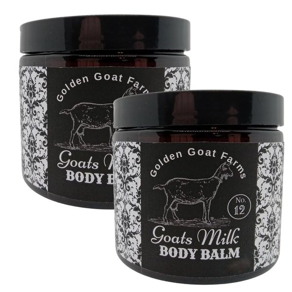 Golden Goat Farms Fresh Peaches Scented Body Balm with Goat Milk, 16 Oz (2 Pack)