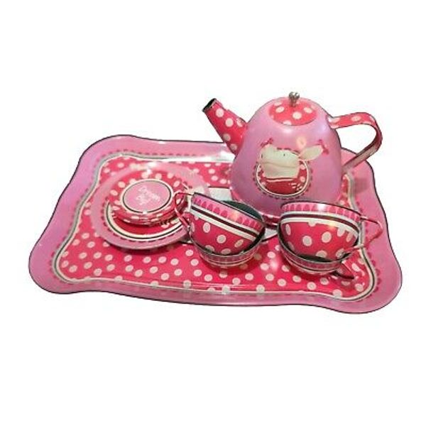 Olivia the Pig 2010 15 Piece Musical Tin Children's Tea Set Pink by Schylling GC