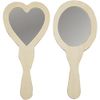 Hand Mirrors, size 23-24 cm, plywood, 2asstd