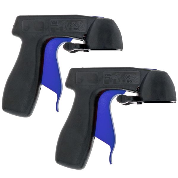 Master Airbrush Instant Aerosol Trigger Handle (2 Pack) - Attach to Convert Spray Cans into Spray Guns - Universal Fit, Use on Spray Paint, Adhesives - Reusable, Clip-On & Off, Full Comfort Hand Grip