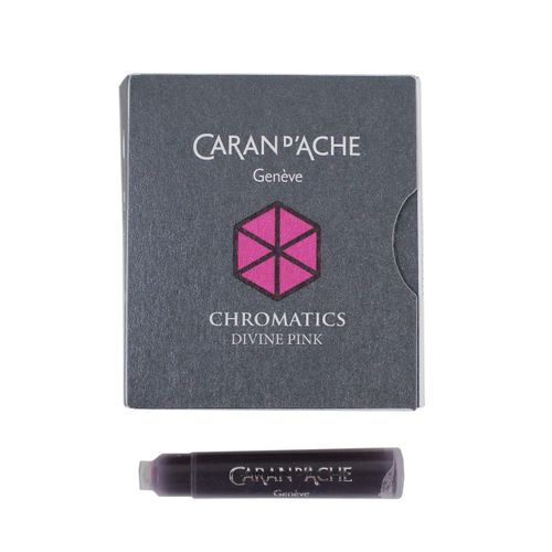 Caran d'Ache CD8021.08 Ink Cartridges - Divine Pink (Pack of 6)