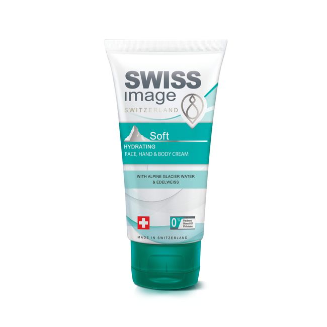 SWISS IMAGE Body Care - Sanfte, feuchtigkeitsspendende Creme für Gesicht, Hände und Körper - 75ml - Ohne Parabene - Ohne Mineralöl - Ohne Phathalate