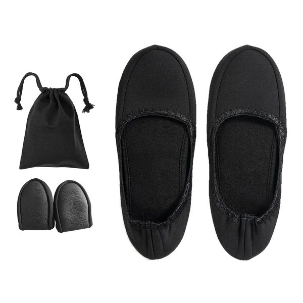 amifun Women's Portable Slippers, Folding Slippers, School Ceremonies, Graduation Ceremonies, Washable, Stylish, Simple, Room Shoes, Disaster Prevention, Disposable, Dry Travel, Compact Storage,