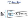 Avery Durable View 3 Ring Binder, 1.5 Inch Slant Rings, Lavender Binder (17084)