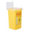 KSTE, 1 Liter Medical Plastic Sharps Container, Yellow, Durable, 1.0 liters, Rectangular
