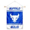 Buffalo Bulls Window Wall Banner Hanging Flag with Suction Cup