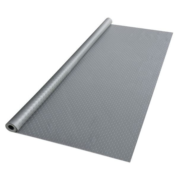 Garage Floor Mat Roll Non Slip Car Parking Protect Cover Gray 19.5x6.5 Ft