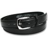 Mens Classic 28mm Leather Lined Suit Belt in Black - XL (40" - 44")