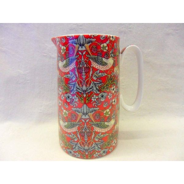 Abbeydale Collection William Morris red strawberry thief extra large jug by The