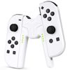 OFFCUP Charging Grip for Nintendo Switch NS/Switch OLED Joy Con, Efficient Charging Grip Controller Holder V-shaped Gaming Handle Controller Portable Holder for Joy Con Switch Controller (White)