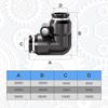 Innfeeltech 20 Pcs 6mm Black Elbow Push to Connect Pneumatic Fitting Quick Release Pneumatic Connectors