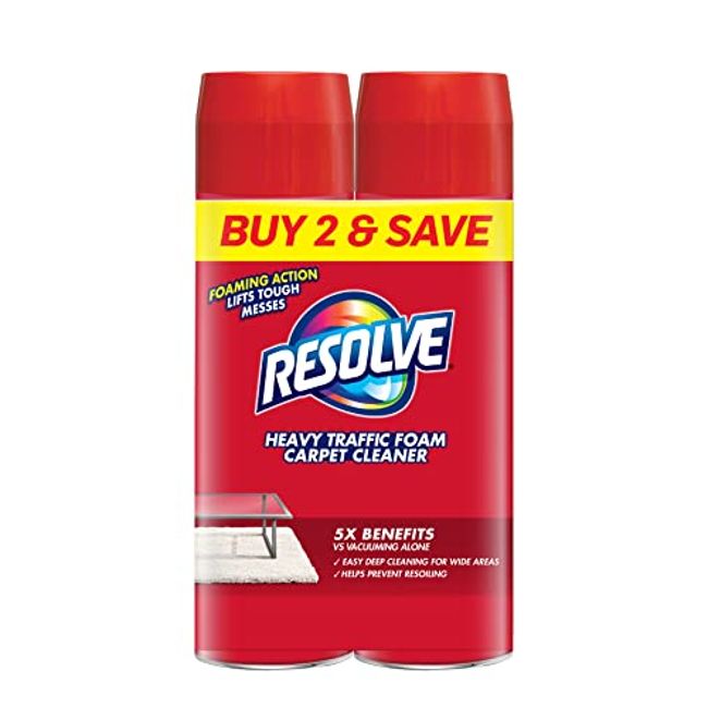 Resolve High Traffic Carpet Foam, 22oz Can, Cleans Freshens Softens &  Removes Stains
