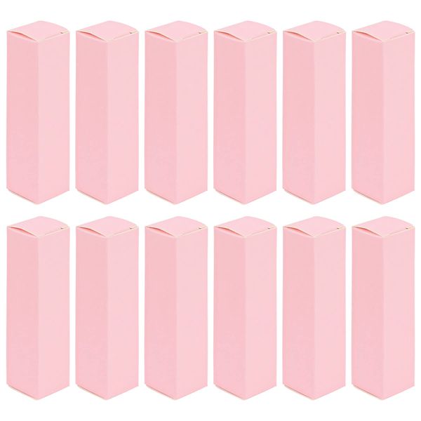 Framendino, 50 Pack Black Rectangle Lipstick Boxes Lip Gloss Boxes Lipstick Bottle Boxes Resuable Lip Balm Packaging Cases Essential Oil Wrapping Box for DIY Lip Gloss Gift Packaging