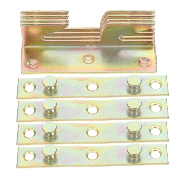 8 Pcs Bed Frame Replacement Parts Hinges Rail Hardwares Baby Toddler