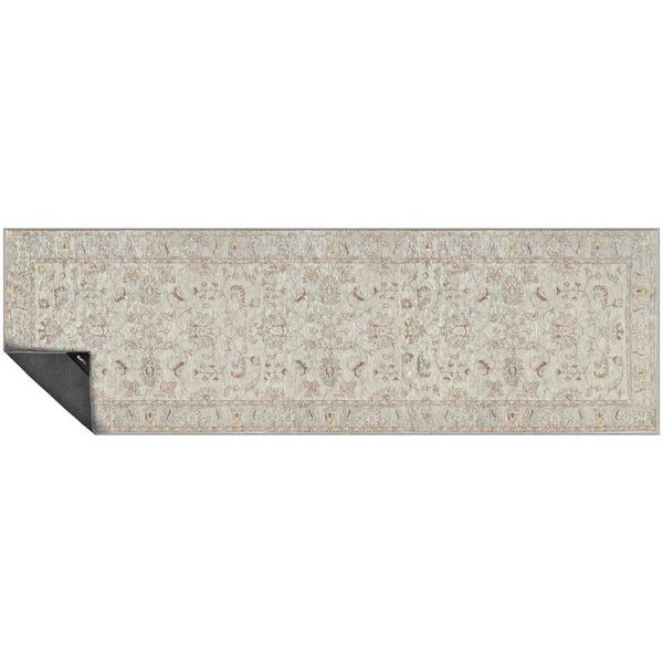 Nevermove Jordan Oatmeal 2 ft. x 6.3 ft. Machine-Washable Polyester Designer Rug